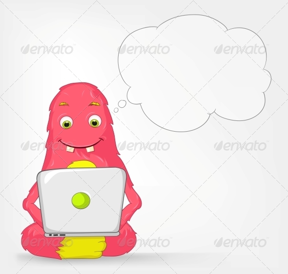 GraphicRiver Funny Monster Coder 3552380 GraphicRiver Funny Monster Coder 3552380
