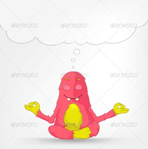 GraphicRiver Funny Monster Yoga 3552424 GraphicRiver Funny Monster Yoga 3552424