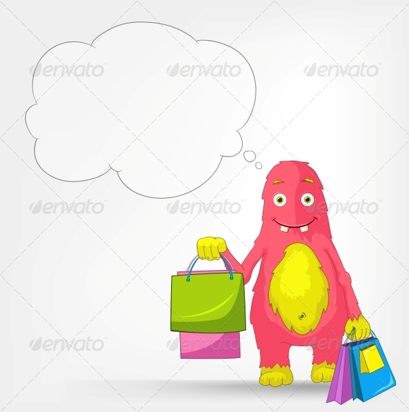 GraphicRiver Funny Monster Shopping 3552445 GraphicRiver Funny Monster Shopping 3552445