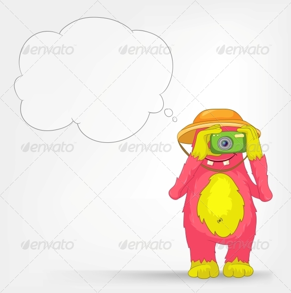 GraphicRiver Funny Monster Tourist Photographer 3552466 GraphicRiver Funny Monster Tourist Photographer 3552466
