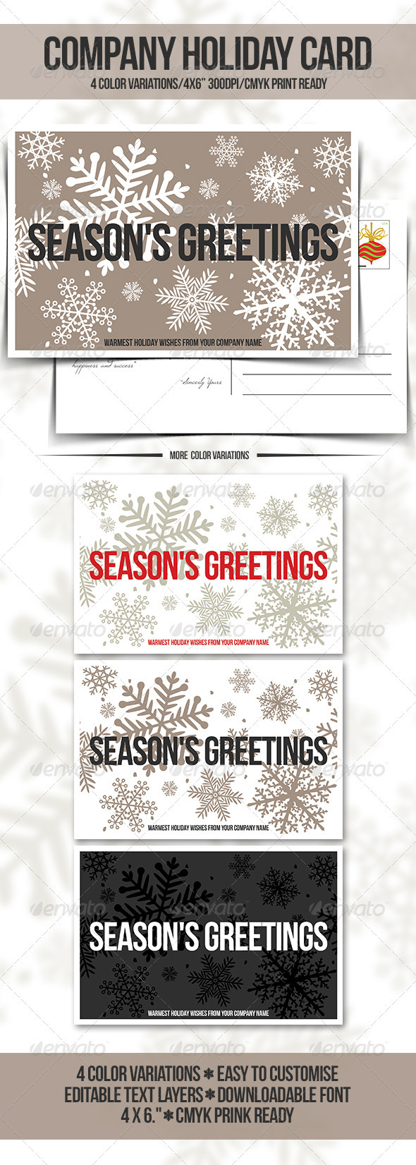 GraphicRiver Company Holiday Greeting Card Postcard 3554537 GraphicRiver Company Holiday Greeting Card Postcard 3554537