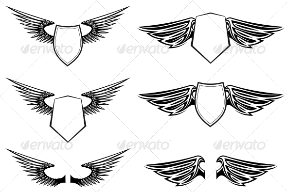 GraphicRiver Heraldic Wings 3555310 GraphicRiver Heraldic Wings 3555310