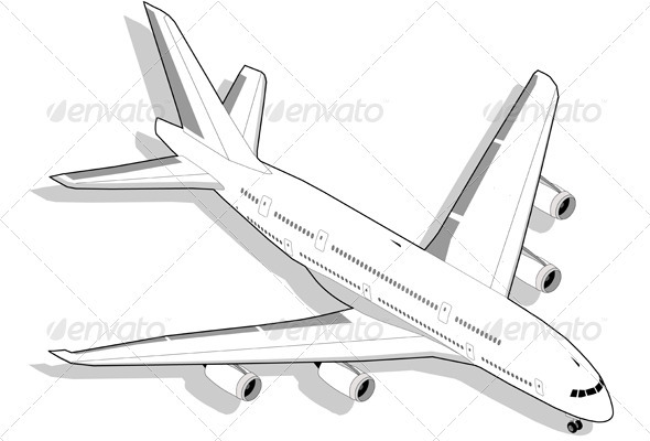 GraphicRiver Isometric White Airplane 3559982 GraphicRiver Isometric White Airplane 3559982