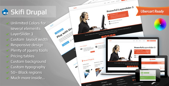 Skifi - Bootstrap Drupal theme - Corporate Drupal