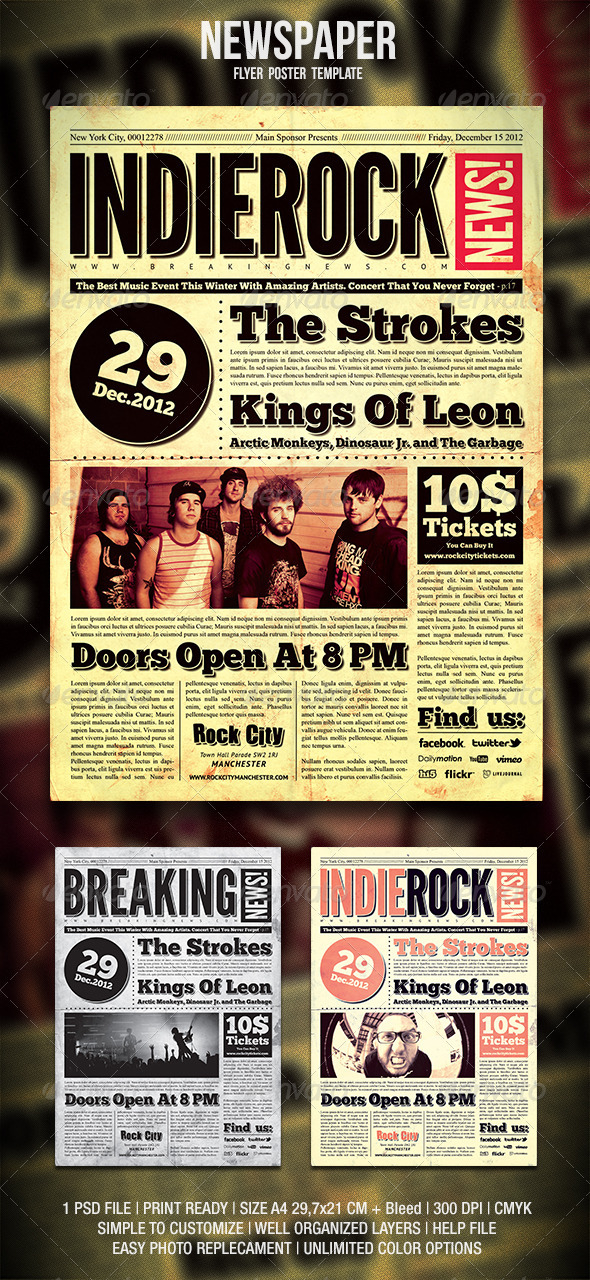 Newspaper Flyer / Poster - Events Flyers