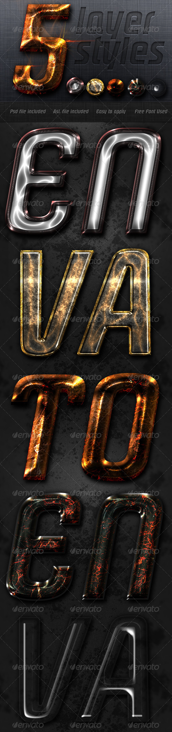 Layer Styles Pack - Text Effects Styles