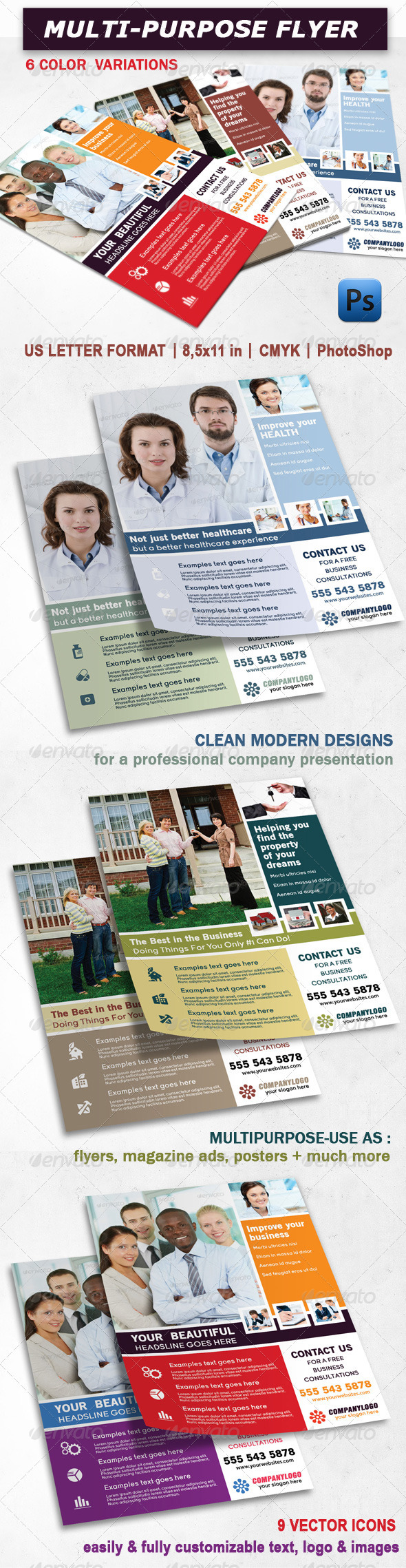GraphicRiver Multi Purpose Clean Design Flyer 3568834 GraphicRiver Multi Purpose Clean Design Flyer 3568834