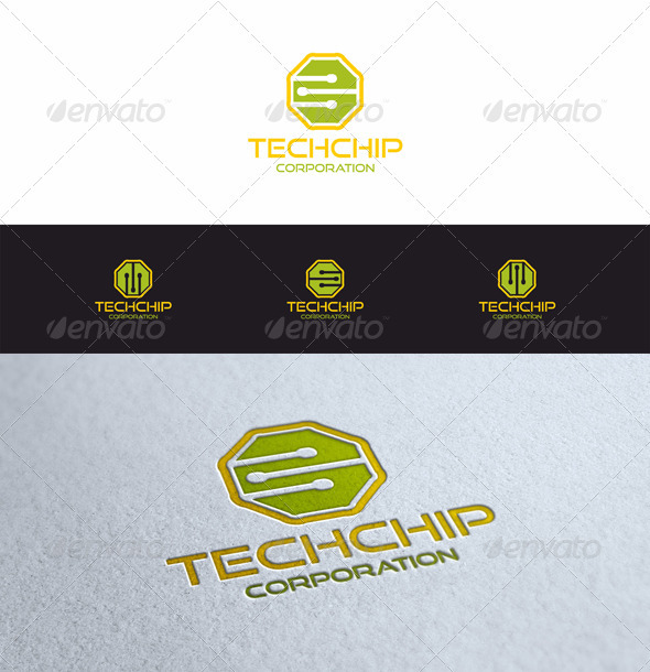 Tech Chip - Symbols Logo Templates