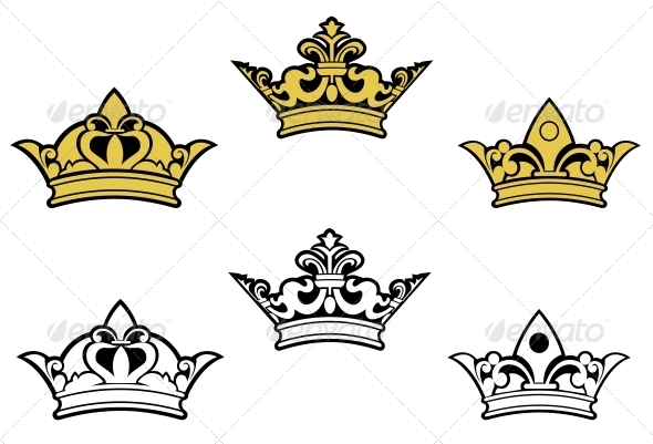 GraphicRiver Heraldic Crowns 3569113 GraphicRiver Heraldic Crowns 3569113