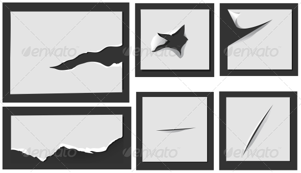 GraphicRiver Torn Paper with Holes 3569114 GraphicRiver Torn Paper with Holes 3569114