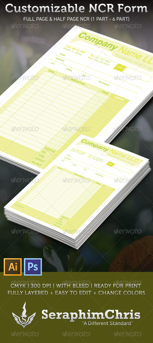 GraphicRiver Customizable NCR Form Template 3537080 GraphicRiver Customizable NCR Form Template 3537080