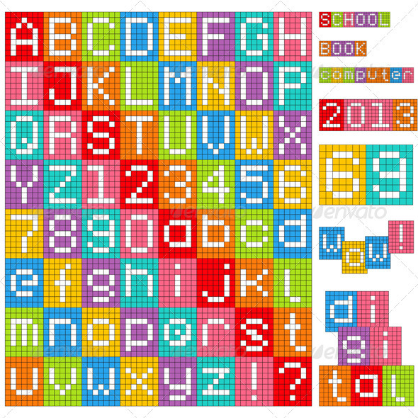 GraphicRiver Pixel Alphabet 3572301 GraphicRiver Pixel Alphabet 3572301
