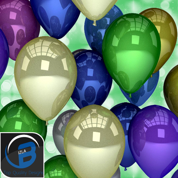 3DOcean Metalic Balloons 3572927 3DOcean Metalic Balloons 3572927
