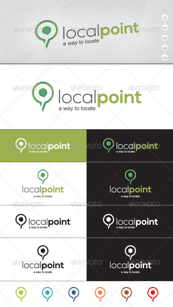 Localpoint - Location Logo - Letters Logo Templates