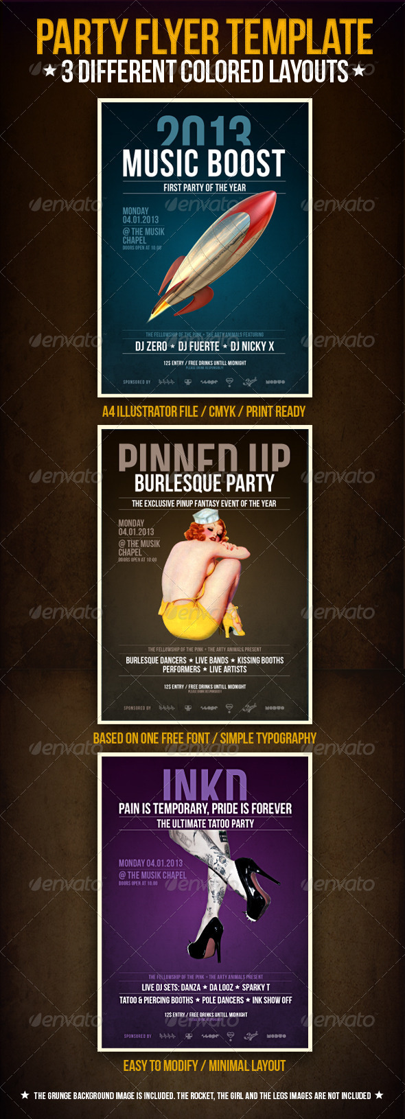 GraphicRiver Music Boost Party Flyer Template 3575298 GraphicRiver Music Boost Party Flyer Template 3575298