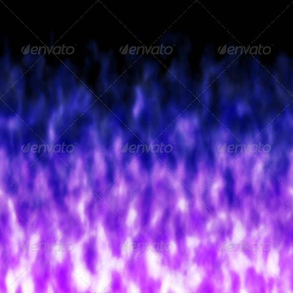 Magic Purple And Blue Flames - Stock Photo - Images