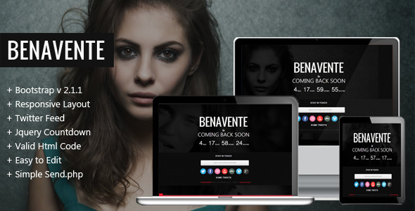 ThemeForest Benavente Coming Soon Template 3569851 ThemeForest Benavente Coming Soon Template 3569851