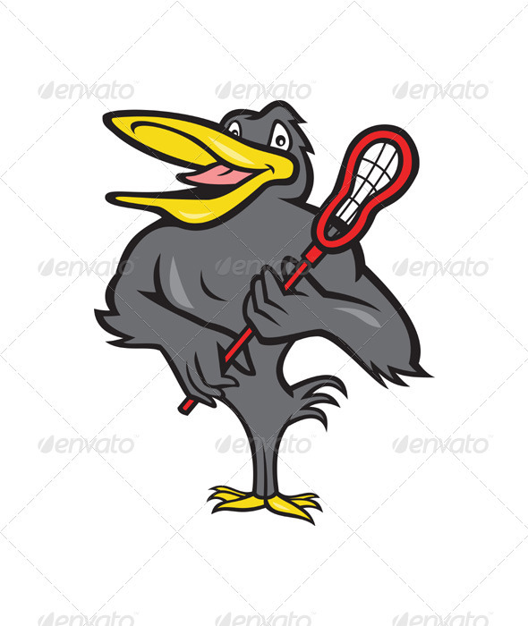 GraphicRiver Blackbird With Lacrosse Stick Cartoon 3576665 GraphicRiver Blackbird With Lacrosse Stick Cartoon 3576665