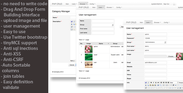 CodeCanyon PHP SCRUD Data Management Tool 3278026 CodeCanyon PHP SCRUD Data Management Tool 3278026