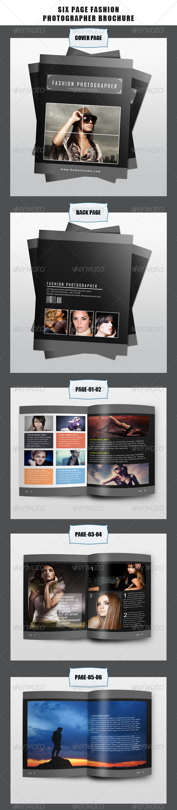 GraphicRiver Six Page Fashion Photographer Brochure 3579758 GraphicRiver Six Page Fashion Photographer Brochure 3579758