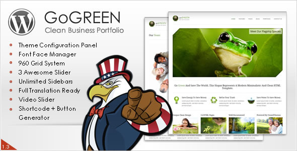 ThemeForest Go Green Modern Business Portfolio WP Theme 757676 ThemeForest Go Green Modern Business Portfolio WP Theme 757676