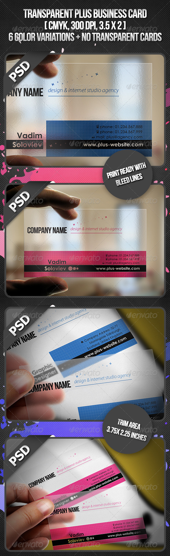 Transparent Plus Business Card - Creative Business Cards