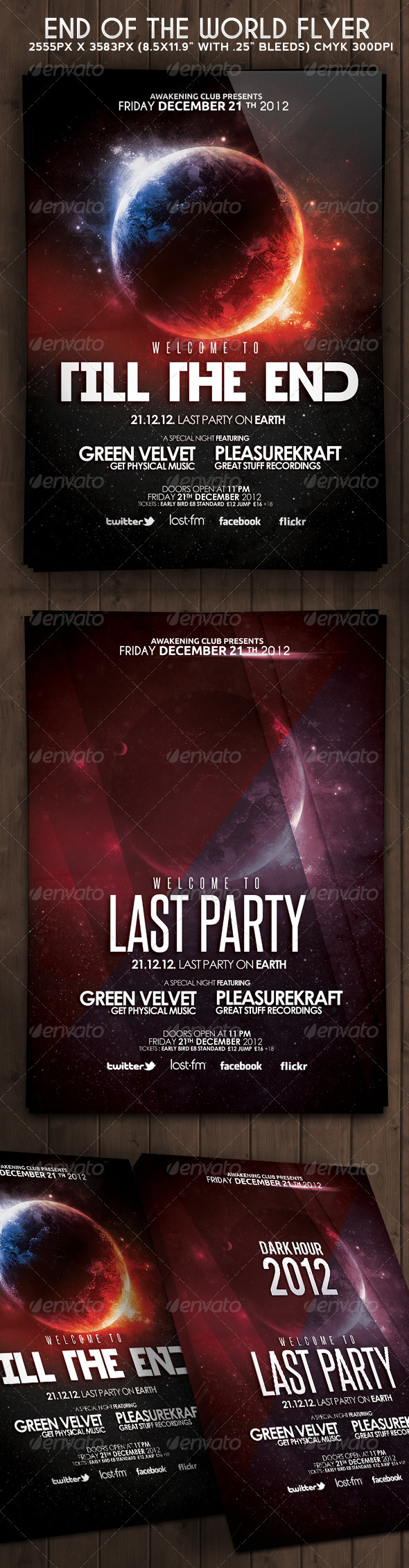 End Of The World Flyer - Clubs & Parties Events
