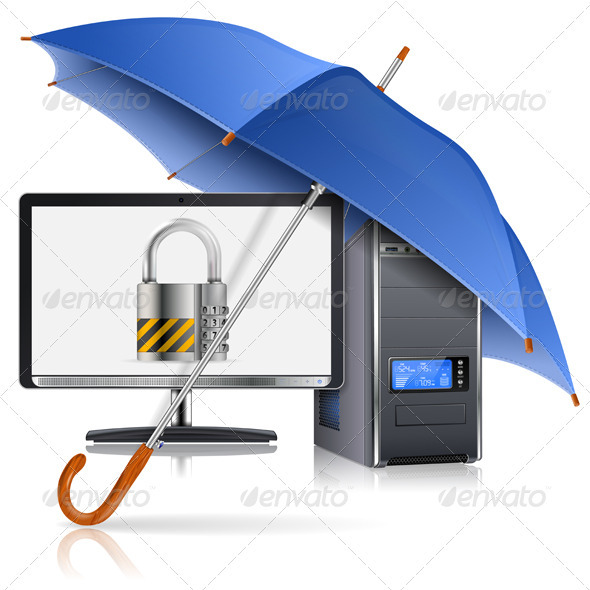 GraphicRiver Safe Computer Concept 3586256 GraphicRiver Safe Computer Concept 3586256