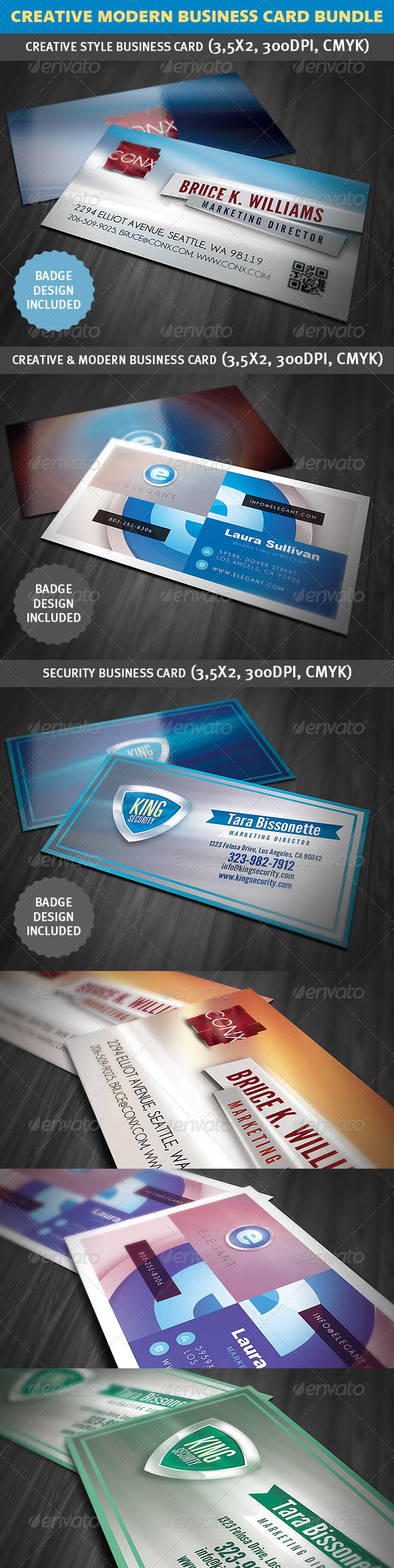 Creative Modern Business Card Bundle - Creative Business Cards