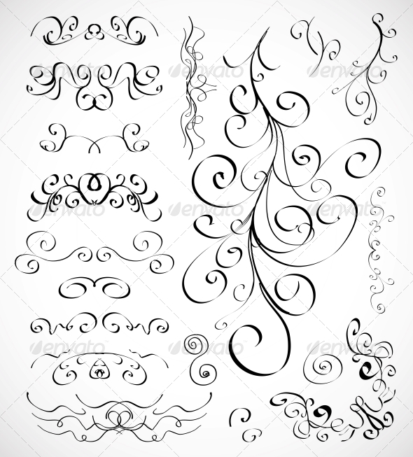 GraphicRiver Set of Calligraphic Design Elements 3593573 GraphicRiver Set of Calligraphic Design Elements 3593573