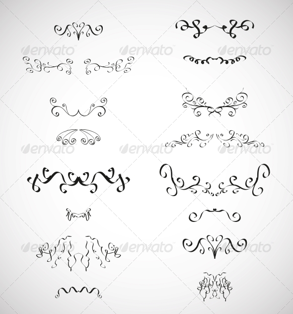 GraphicRiver Vector set of Calligraphic Design Elements 3593614 GraphicRiver Vector set of Calligraphic Design Elements 3593614
