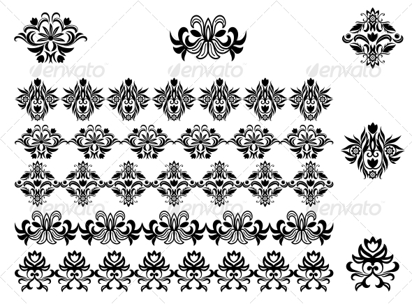 GraphicRiver Flower Patterns and Borders 3594990 GraphicRiver Flower Patterns and Borders 3594990