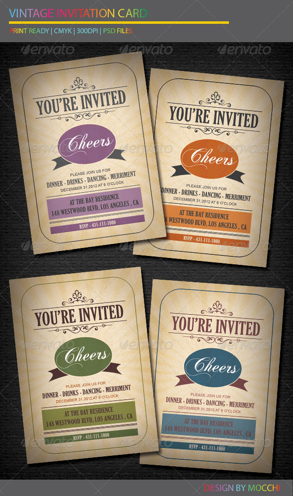 GraphicRiver Vintage Invitation Card 3597889 GraphicRiver Vintage Invitation Card 3597889