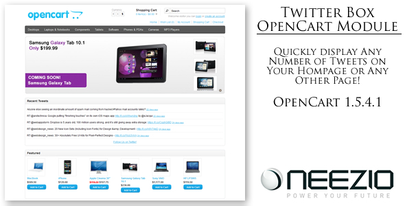 Twitter Box Module for OpenCart