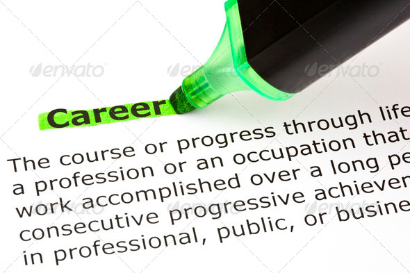 Career highlighted in green - Stock Photo - Images