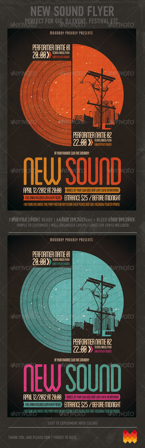 New Sound Flyer/Poster - Clubs & Parties Events