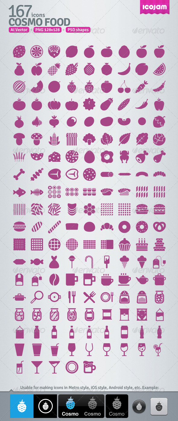 GraphicRiver 167 AI and PSD Food Icons 3363101 GraphicRiver 167 AI and PSD Food Icons 3363101