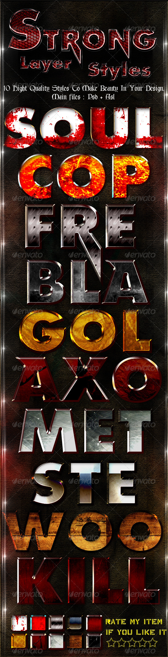 Strong Layer Styles - Text Effects Styles