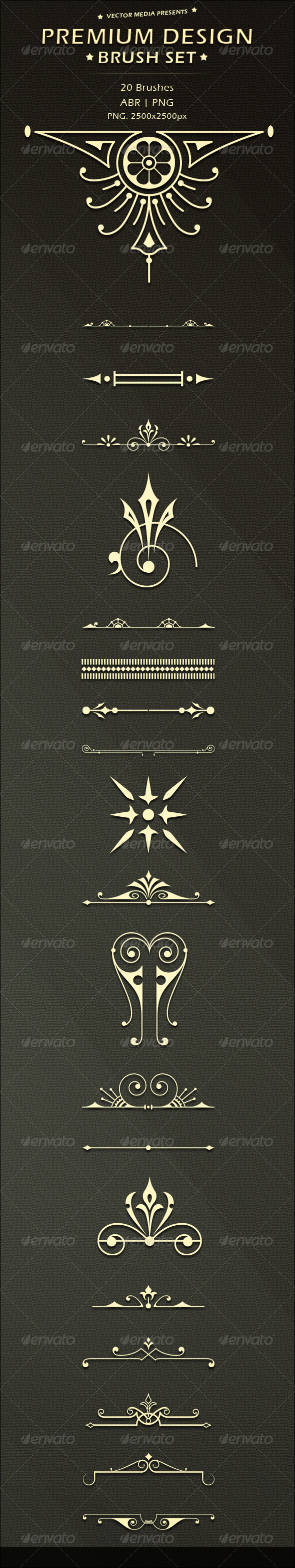 Premium Design - Brush Set - Flourishes Brushes
