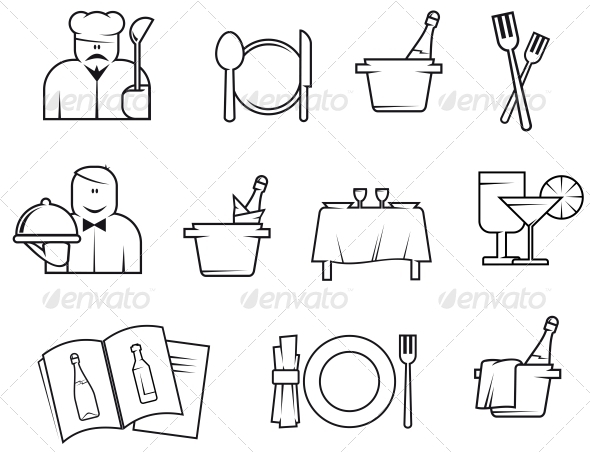 GraphicRiver Restaurant Symbols 3619535 GraphicRiver Restaurant Symbols 3619535
