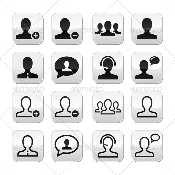 GraphicRiver User Man Avatar Vector Buttons Set 3619662 GraphicRiver User Man Avatar Vector Buttons Set 3619662