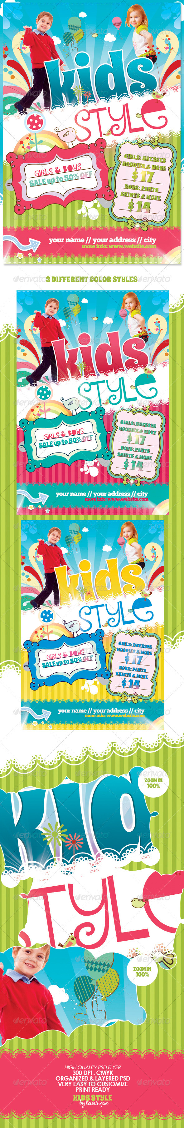 Kids Style Flyer Template - Commerce Flyers
