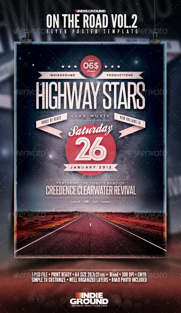 On The Road Flyer/Poster Vol. 2 - Events Flyers