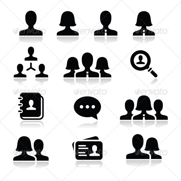 GraphicRiver People User Vector Icons Set 3623778 GraphicRiver People User Vector Icons Set 3623778