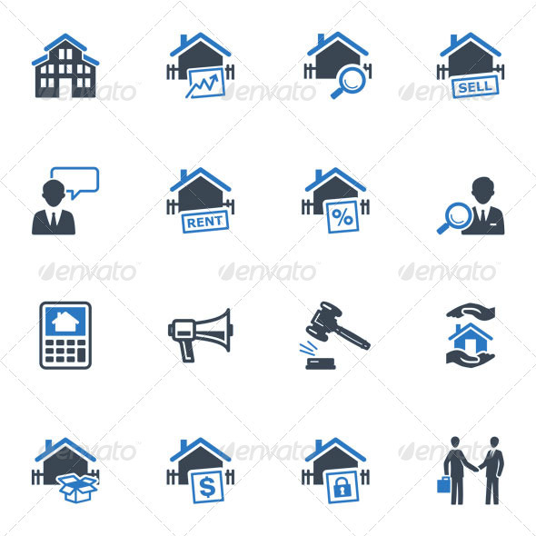 GraphicRiver Real Estate Icons Blue Series 3626194 GraphicRiver Real Estate Icons Blue Series 3626194