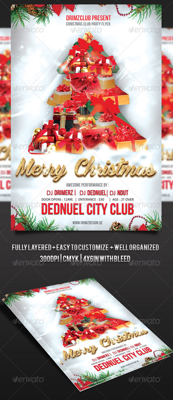 GraphicRiver Christmas Tree Party Flyer 3585066 GraphicRiver Christmas Tree Party Flyer 3585066