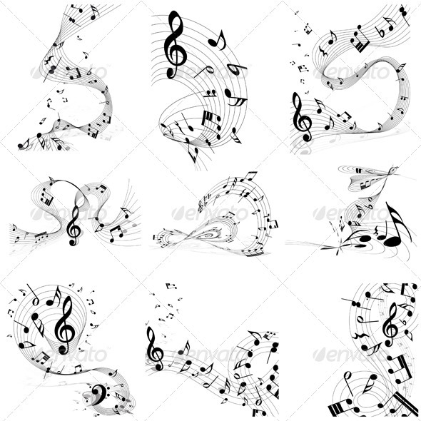 GraphicRiver Musical Note Staff Set 3628727 GraphicRiver Musical Note Staff Set 3628727