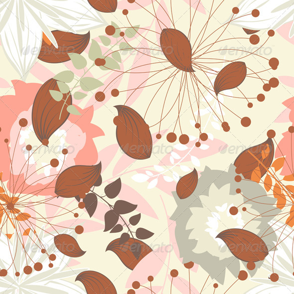 Seamless Floral Pattern - Artistic Textures / Fills / Patterns
