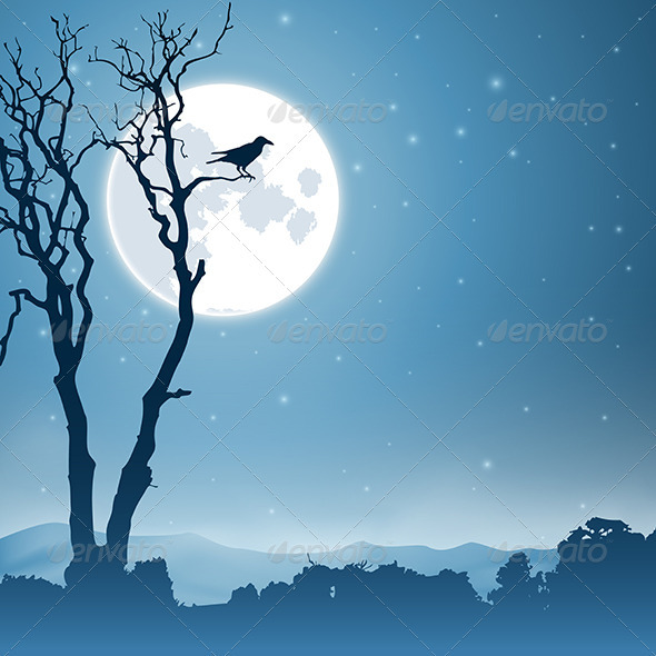 GraphicRiver Night Landscape 3634679 GraphicRiver Night Landscape 3634679