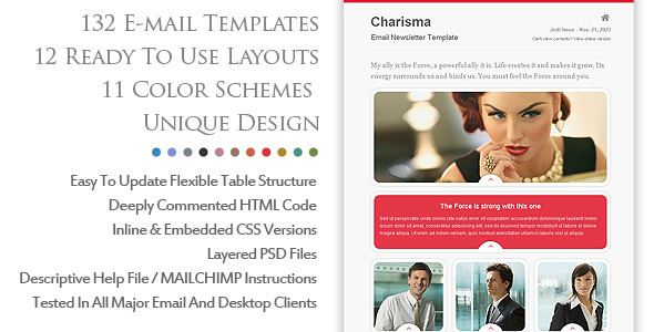 Charismatic Emailer Email Newsletter Template - Email Templates Marketing